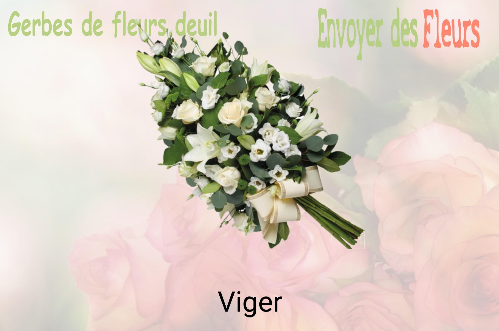 Gerbe de fleurs de deuil livrée à Viger